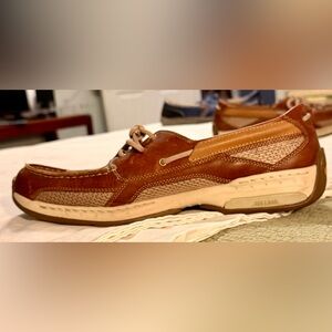 Dunham Brown and Tan Boat Shoes